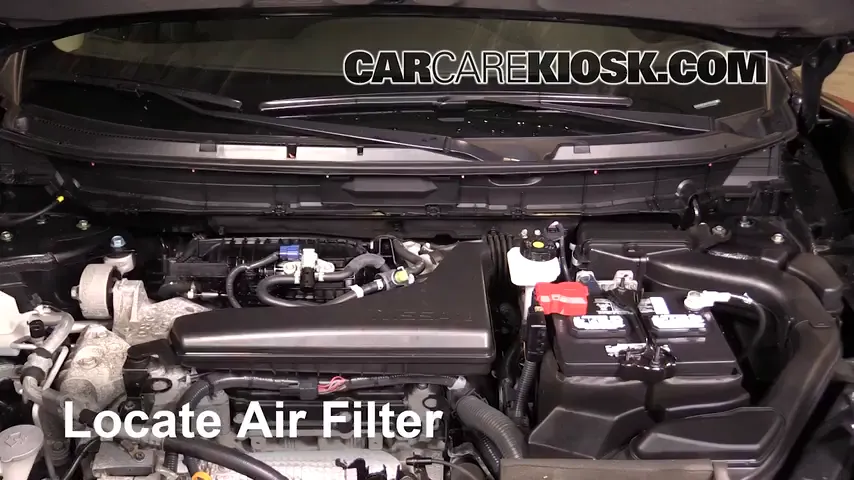 2016 Nissan Rogue S 2.5L 4 Cyl. Air Filter (Engine) Replace